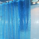 1.8*1.8m Waterproof 3D Thickened Bathroom Bath Shower Curtain Blue - Intl