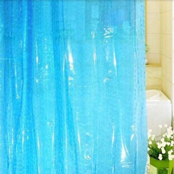 1.8*1.8m Waterproof 3D Thickened Bathroom Bath Shower Curtain Blue - Intl