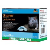 1 hộp 5 gói x 20 viên Thuốc Diệt Chuột Storm CHỐNG ĐÔNG MÁU (sunzin 413d)