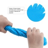 1 cặp Xanh Dương chống trơn trượt Silicone Mềm Đôi Găng Tay có Hiệu Suất Cách cho Nhà Bếp/Nhà Hàng-quốc tế