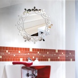 1 Pcs 3D Stereo Acrylic Mirror Posted DIY Mirror Restroom Decorative Entrance Wall Stickers - intl