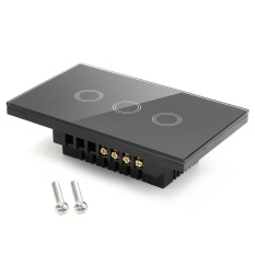 1 chiều 3 Gang Kính Pha Lê Từ Xa Bảng Điều Khiển Cảm Ứng Đèn led Công Tắc Điều Khiển-quốc tế