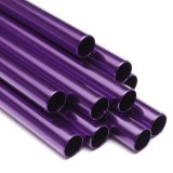 10 New Rainbow aluminum Slurpee drinking straws Purple - intl