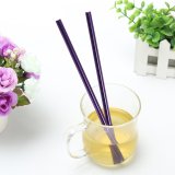 10 New Rainbow aluminum Slurpee drinking straws Purple - intl