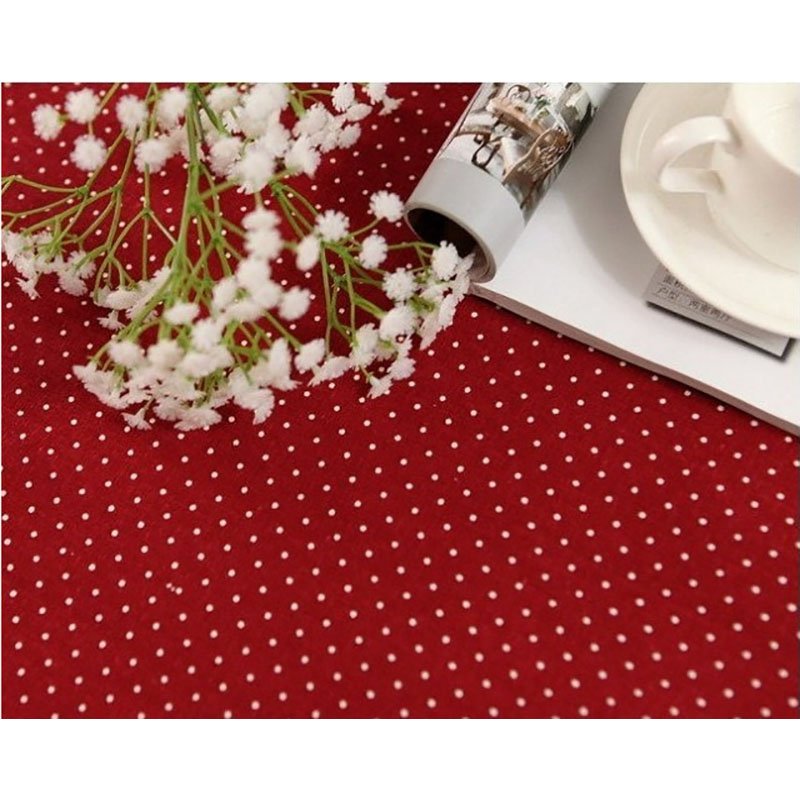 100*140cm Cotton&Linen Christmas Table Cloth Woven Printed Korean Endlesss Home Outdoor Party ,Red - intl