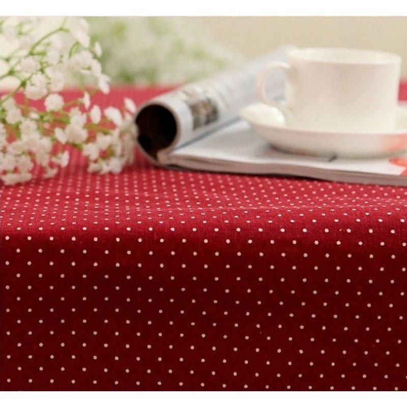 100*140cm Cotton&Linen Christmas Table Cloth Woven Printed Korean Endlesss Home Outdoor Party ,Red - intl