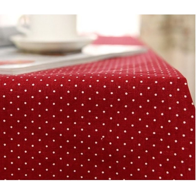 100*140cm Cotton&Linen Christmas Table Cloth Woven Printed Korean Endlesss Home Outdoor Party ,Red - intl