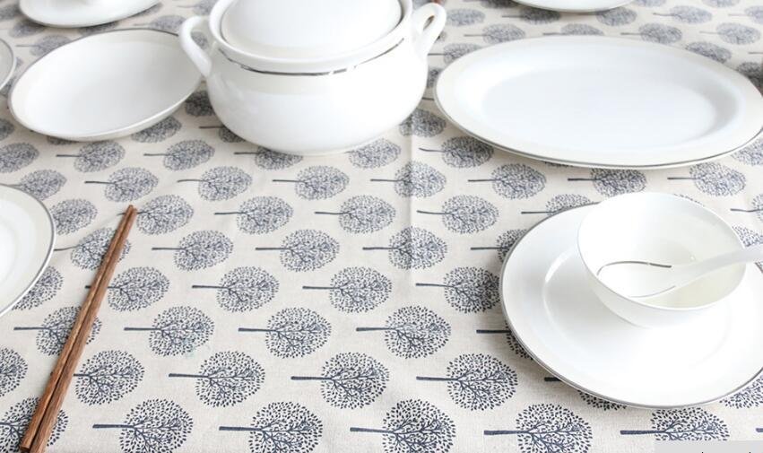 100*140 cm Ổ Cắm Cây Bàn Vải Trang Trí Bàn Cotton Linen Khăn Trải Bàn cho Nhà Bếp Dinning Phòng Khách nhà Bàn-quốc tế