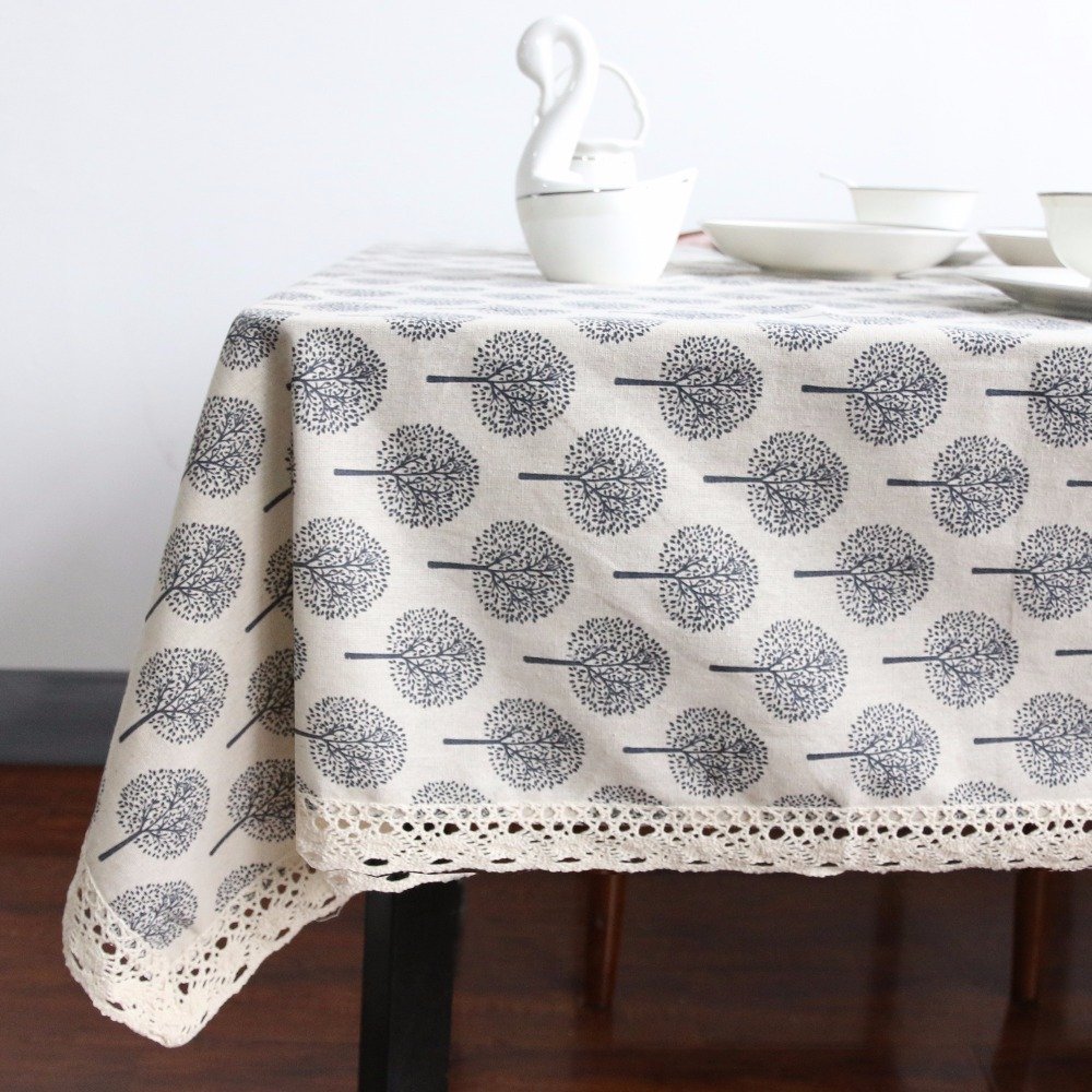 100*140 cm Ổ Cắm Cây Bàn Vải Trang Trí Bàn Cotton Linen Khăn Trải Bàn cho Nhà Bếp Dinning Phòng Khách nhà Bàn-quốc tế