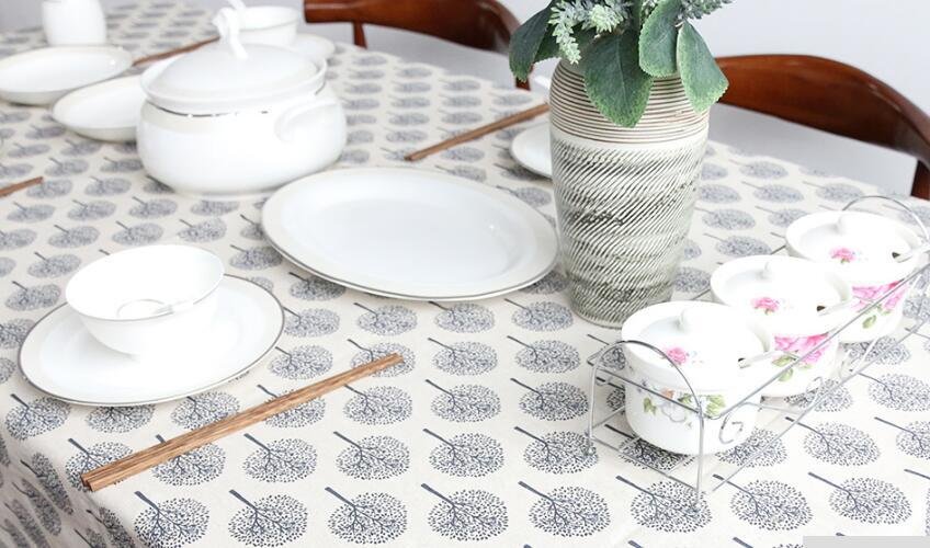 100*140 cm Ổ Cắm Cây Bàn Vải Trang Trí Bàn Cotton Linen Khăn Trải Bàn cho Nhà Bếp Dinning Phòng Khách nhà Bàn-quốc tế