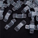 100pcs 10mm LED Fixing Silicon Mounting Clips LED Strip Light Connector Clips - intl