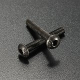 100pcs Metric M3 Black 10.9 Alloy Steel Button Head Hex Socket Cap Screw Bolt (20mm) - intl