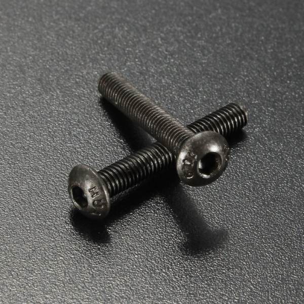 100pcs Metric M3 Black 10.9 Alloy Steel Button Head Hex Socket Cap Screw Bolt (20mm) - intl