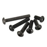 100pcs Metric M3 Black 10.9 Alloy Steel Button Head Hex Socket Cap Screw Bolt (20mm) - intl