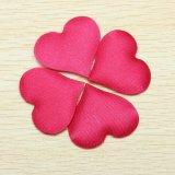 100pcs Padded Satin Heart Wedding Table Scatters Applique Craft Scrapbooking Decor rose 35mm