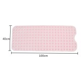 100x40cm Rubber Sucker Toilet Bathtub Bath Shower Mat - Pink - intl