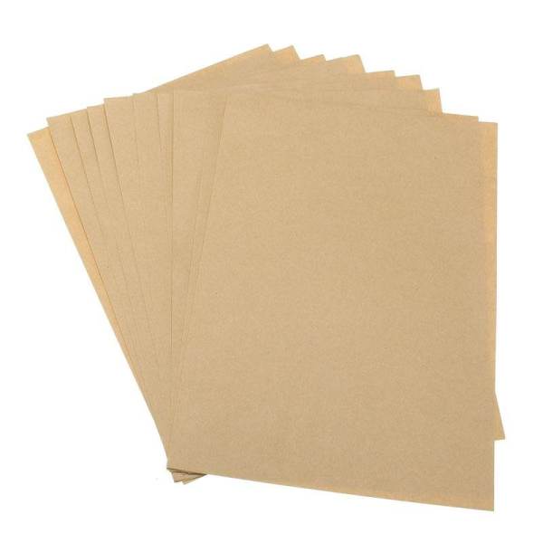 10pcs Kraft Sticker Paper Heat Toner Transfer A4 Self Adhesive Brown Kraft Printing Copy Label Paper For Laser Inkjet Printer - intl