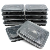10pcs Meal Prep Containers Plastic Food Storage Reusable Microwavable Lunch Box - intl