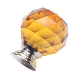 10x Modern Furniture Handles Yellow Crystal Sphere Ball Cabinet Drawer Knob - intl(Trung tính)