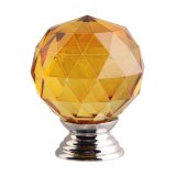 10x Modern Furniture Handles Yellow Crystal Sphere Ball Cabinet Drawer Knob - intl(Trung tính)