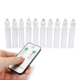 10x Wireless Church Christmas Tree Battery LED Candle Light Remote Control Gifts - intl