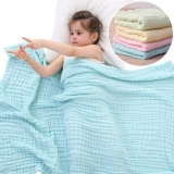 110 x110cm baby blanket Muslin Cotton 6 layer super soft Newborn Baby Swaddling Sleeping blankets bedding Spring and summer Bath Towel - intl