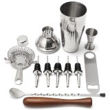 【Flash Deal】11Pcs 700ML Stainless Steel Cocktail Jigger Mixer Bar Drink Shaker Bartender Set - intl