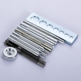 11pcs Die Punch Hole Snap Rivet Button Setter Base Kit For DIY
Leather Tool - intl