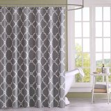 12 Hooks Waterproof Polyester Geometric Printed Design Bathroom Shower Curtain - intl