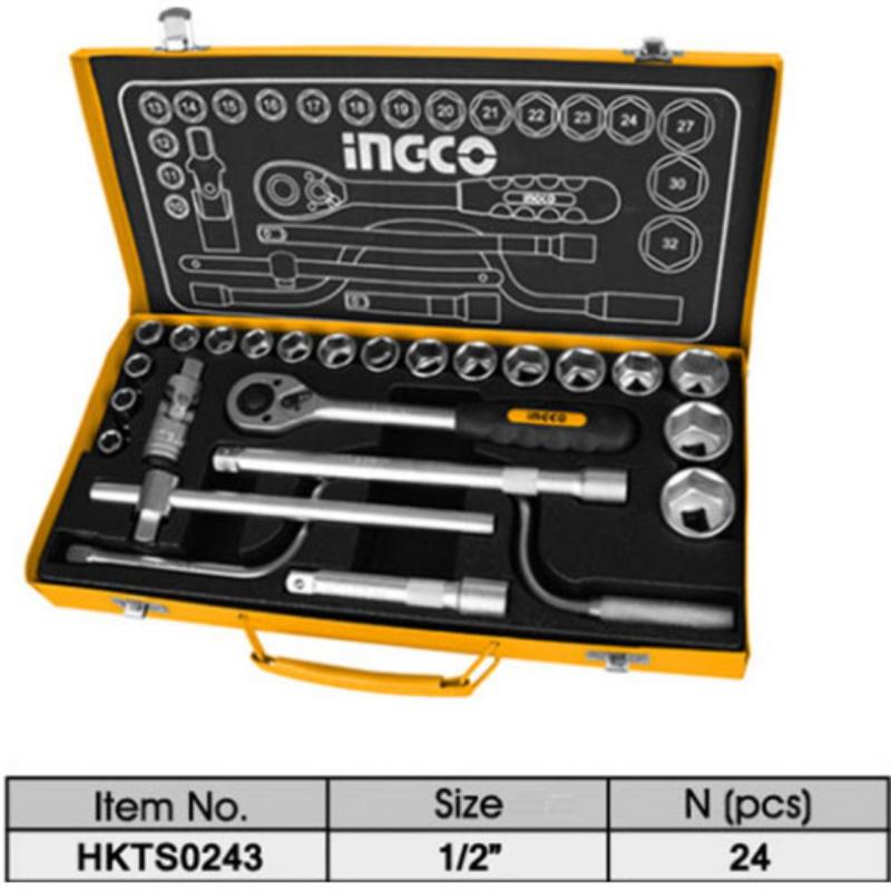 Bộ tuýp 24 chi tiết INGCO HKTS0243 (loại 1/2 inch)