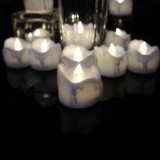 12 cái Điện Tử Flameless LED Đèn Không Khói Nến Trắng Ấm-quốc tế