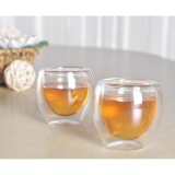 12pcs X 80ML Double Wall Coffee Glass Mug Cups Insulate Office Tea Mug - intl