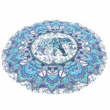 150cm Bohemian Style Mandala Round Bed Towel Thin Chiffon Beach Yoga Sheet Tapestry Blue Elephant - intl