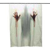 150x180 cm Kinh Dị Halloween Vải Tập Đi Chết Huyết treo Nhà Tắm Chống Thấm Nước Xanh Lá-quốc tế