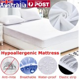 150x200cm White Waterproof Mattress Pad Protector Bed Cover Soft Hypoallergenic