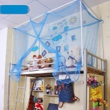 1.5m wide Bed Mosquito Nets Screen Home Student Dormitory Fly Curtains(Blue)+Ultrasonic Electronic Anti Pest Killer for Bug Mosquito Cockroach Mouse Safe for Human Pets - intl
