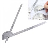 180 Độ Inox Đôi cánh tay Góc Thước có Vòng Đầu Xoay Protractor và Điều Chỉnh Đai Ốc cho Công Nghiệp Đo -quốc tế