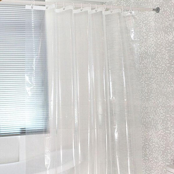 180x180 cm Phòng Tắm Tắm Trong Suốt CHẤT VẢI NILON PEVA không Màn với 12 cái Móc Nhựa-quốc tế
