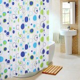 180*180cm DIY Waterproof Anti-mold Shower Curtain Fashion Pattern with Hook - intl
