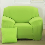 1pc Solid Color Elastic Zipper Cushion Cover Fabric Pillow Case(Green) - intl
