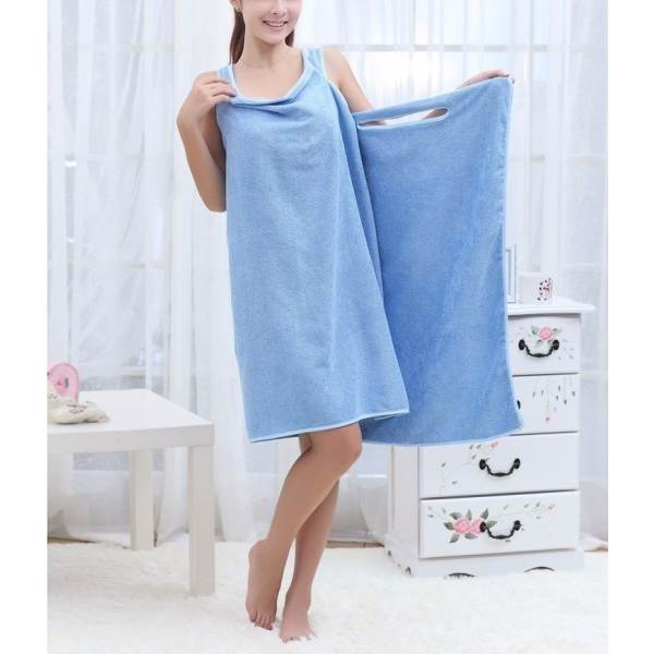 1pcs Unisex Microfiber Towels Soft Bath Towel Bathrobe Bath Dress Beach Towel - intl