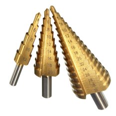 1x Lớn Thép GIÓ HSS Bước Nón Mũi Khoan Titanium Bit Bộ Lỗ Cắt 4-20 mét-quốc tế