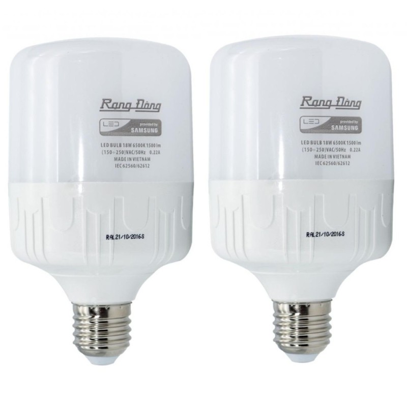 2 bóng đèn 50W Rạng Đông LED Bulb trụ E27