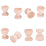 2 Pcs Egg Cup Holder Wooden Kitchen Dinning Table DIY Crafts Home Garden Decor - intl