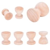 2 Pcs Egg Cup Holder Wooden Kitchen Dinning Table DIY Crafts Home Garden Decor - intl