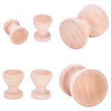 2 Pcs Egg Cup Holder Wooden Kitchen Dinning Table DIY Crafts Home Garden Decor - intl