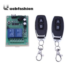 2 Relay Không Dây Điều Khiển Từ Xa + 2 cái 2 Phím Điều Khiển từ xa (Nhiều Màu) -12 v-quốc tế