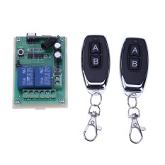 【companionship】(Giao hàng miễn phí cho cả ba chiếc đến Hà Nội)2 Relay Không Dây Điều Khiển Từ Xa + 2 cái 2 Phím Điều Khiển từ xa (Nhiều Màu) -24 v-quốc tế (Multicolor)