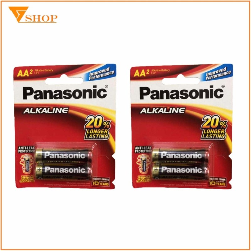 Bảng giá 2 vỉ Pin Panasonic AA alkaline, Pin tiểu LR6/BT