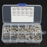 200Pcs M3 M4 M5 M6 M8 Stainless Steel Hex Socket Set Screws Assortment Kit + Box